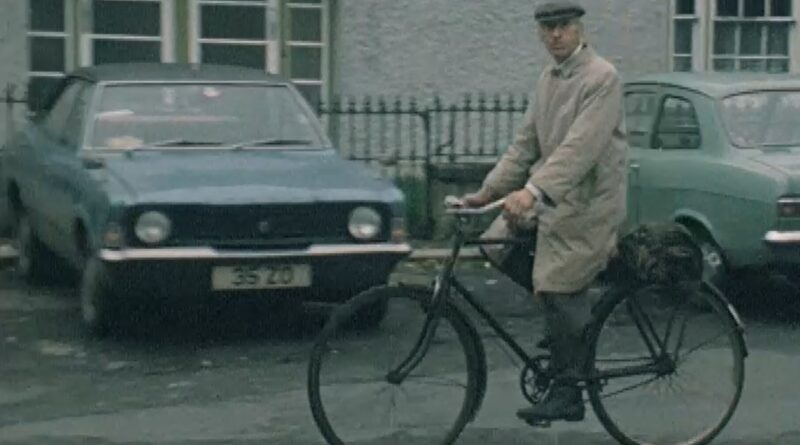 Old Lucan filed in 1976, Mr. Moffett a familiar sight on his bike